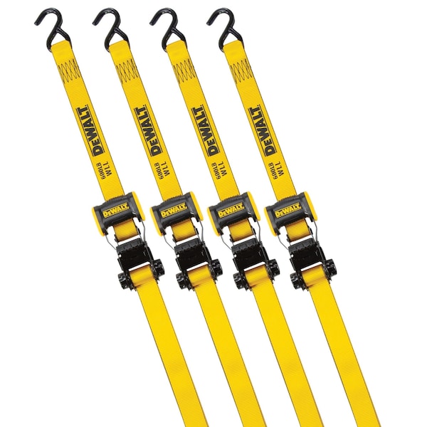 Dewalt 12' x 1.25 in Ratchet Straps, 1800 lb, 4PK DXBC18004 - main
